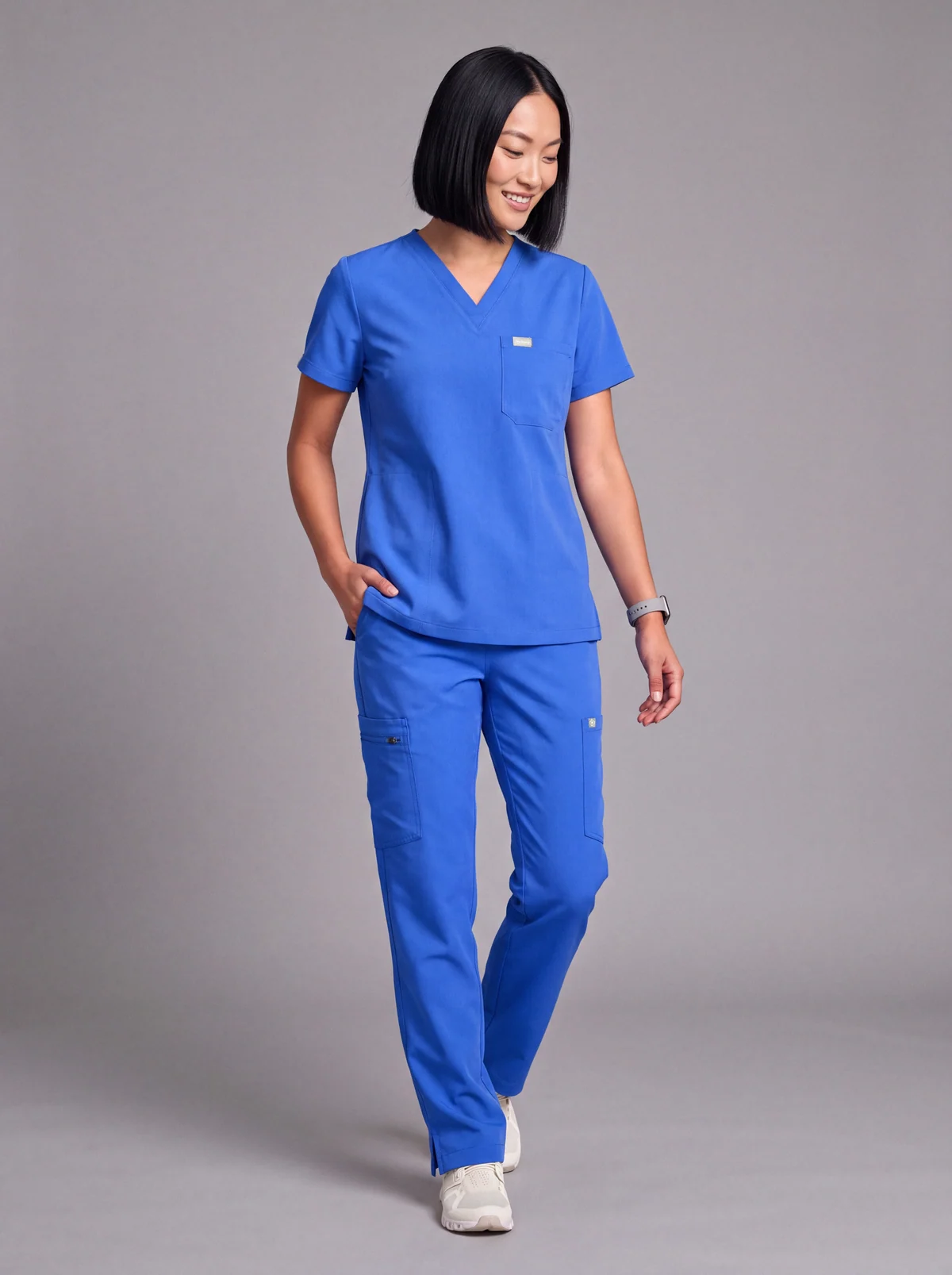 DocNova Women’s Premium Scrub Trousers – Royal Blue