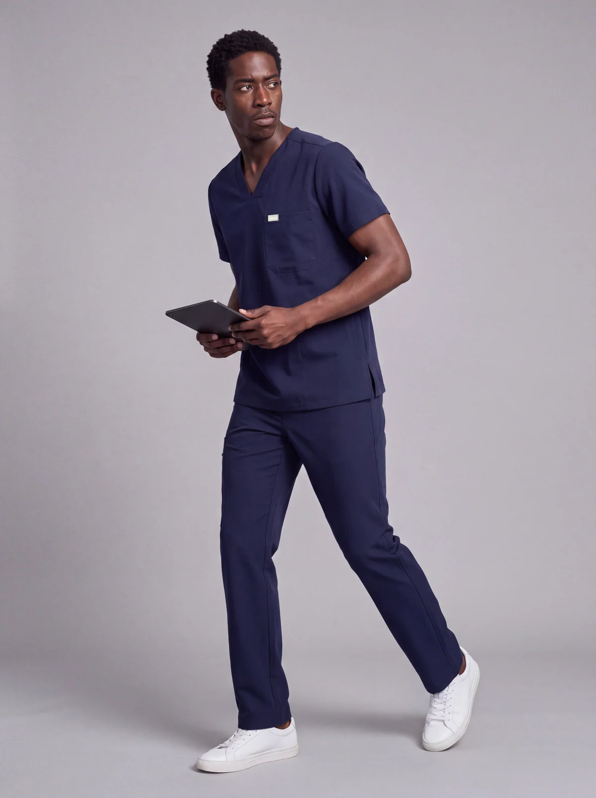 DocNova Men’s Premium Scrub Trousers – Navy Blue