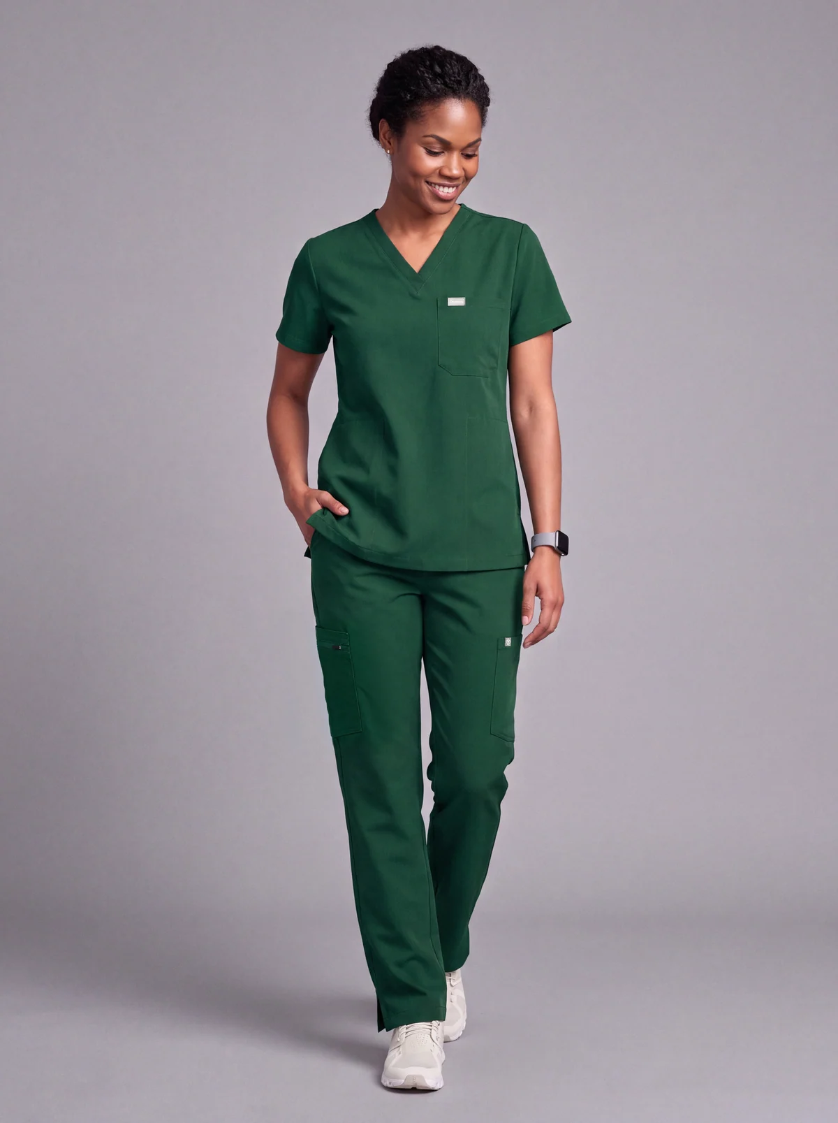 DocNova Women’s Premium Scrub Trousers – Green