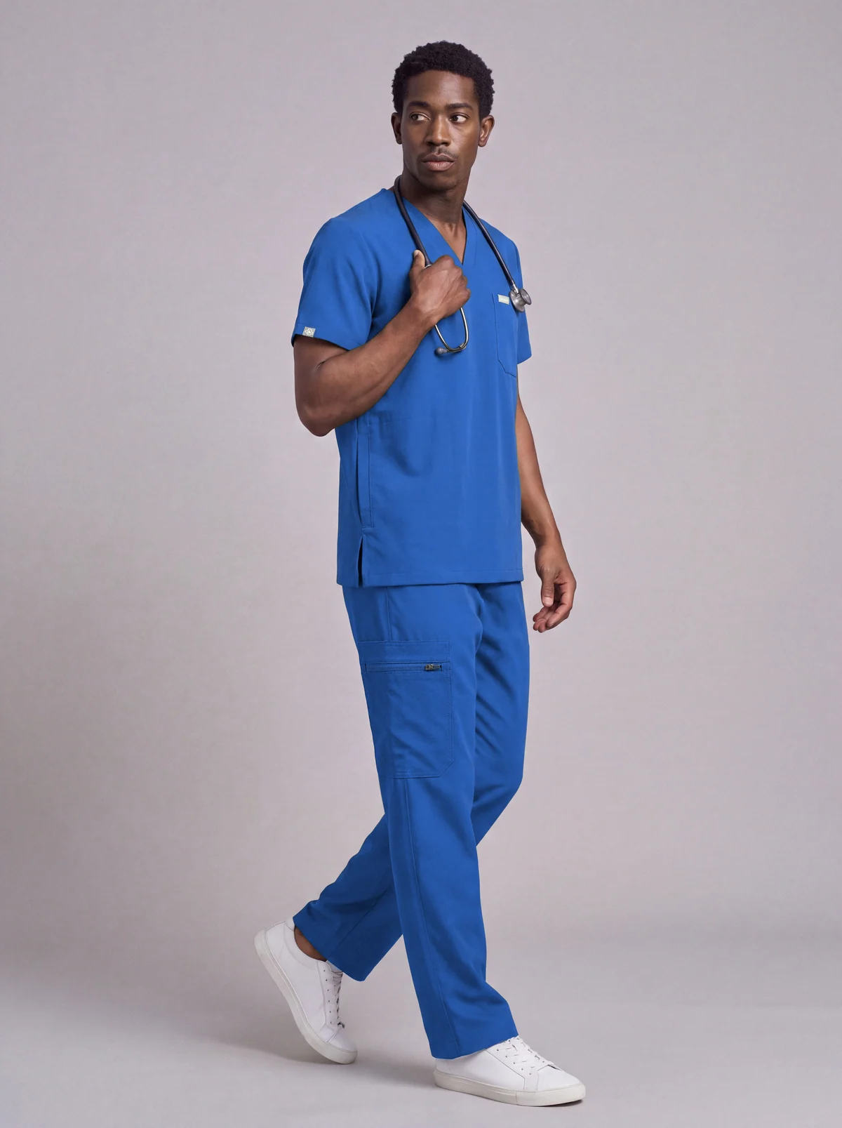 DocNova Men’s Premium Scrub Trousers – Royal Blue